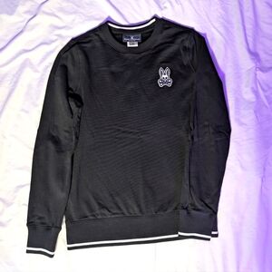 Psycho Bunny Garside Black Sweatshirt, New, Unisex, Size XS